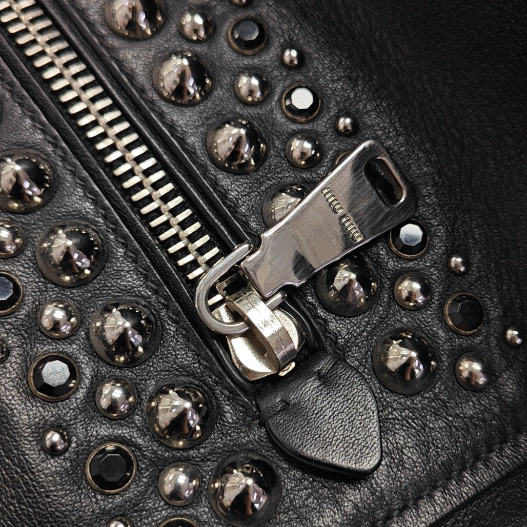 Calfskin Top Handle Bag Black