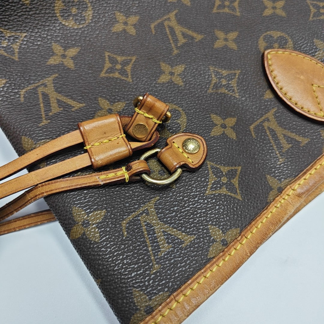 NEVERFULL MM Monogram Coated Canvas Brown