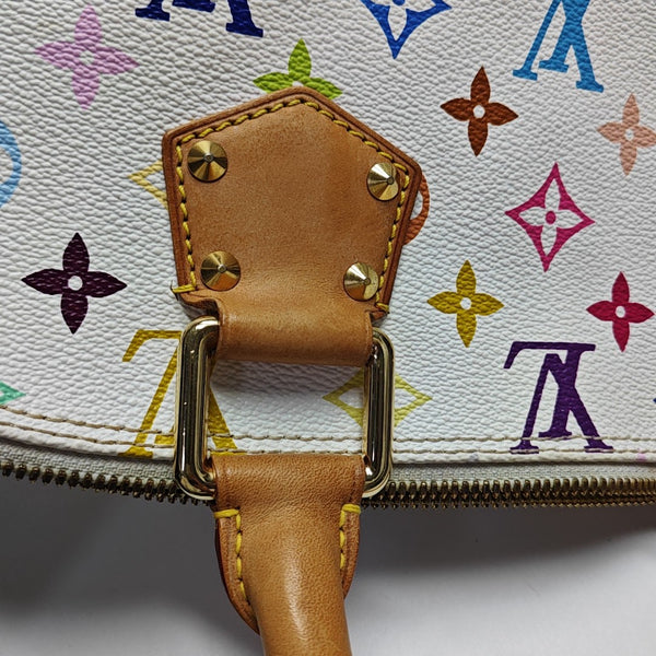 LV × TM Alma Pequeño Lona Monogram Revestida Blanca
