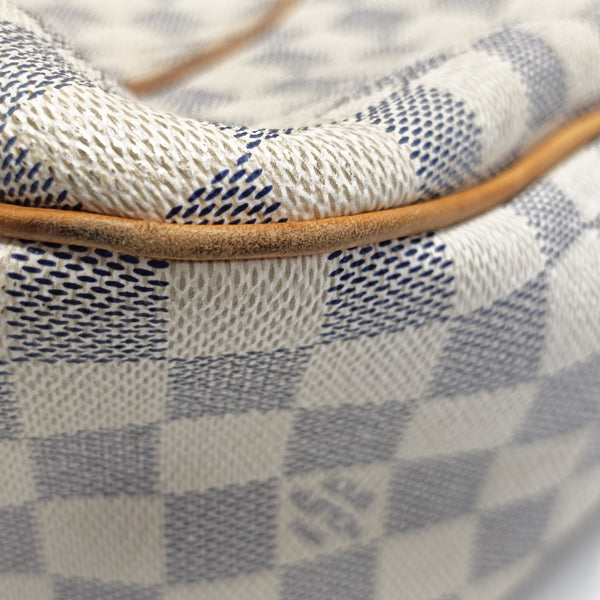 GALLIERA PM Damier Azur Coated Canvas White