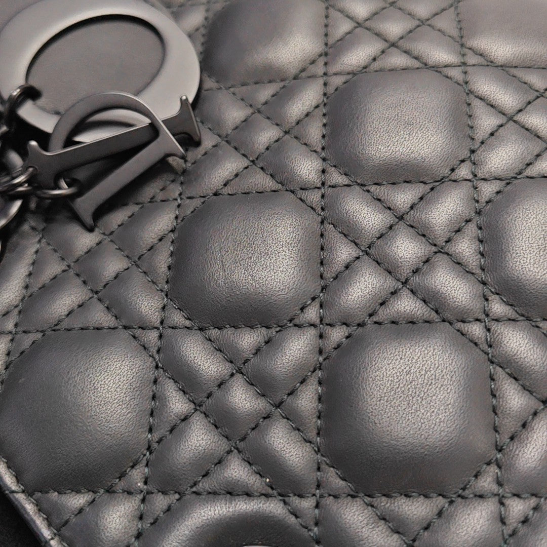 Lady Dior Small Cannage Calfskin Black
