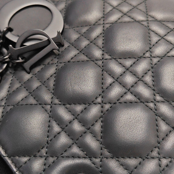 Lady Dior Small Cannage Calfskin Black