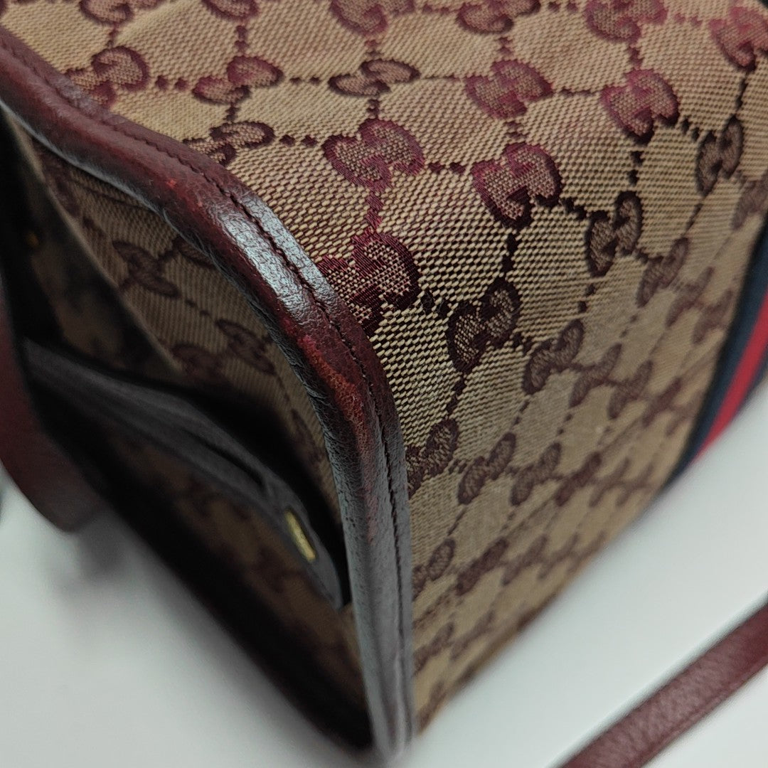 Monogram Canvas Shoulder Bag Red