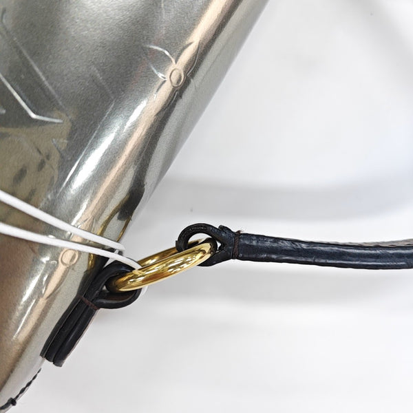 SPRING STREET Monogram Patent Leather Silver