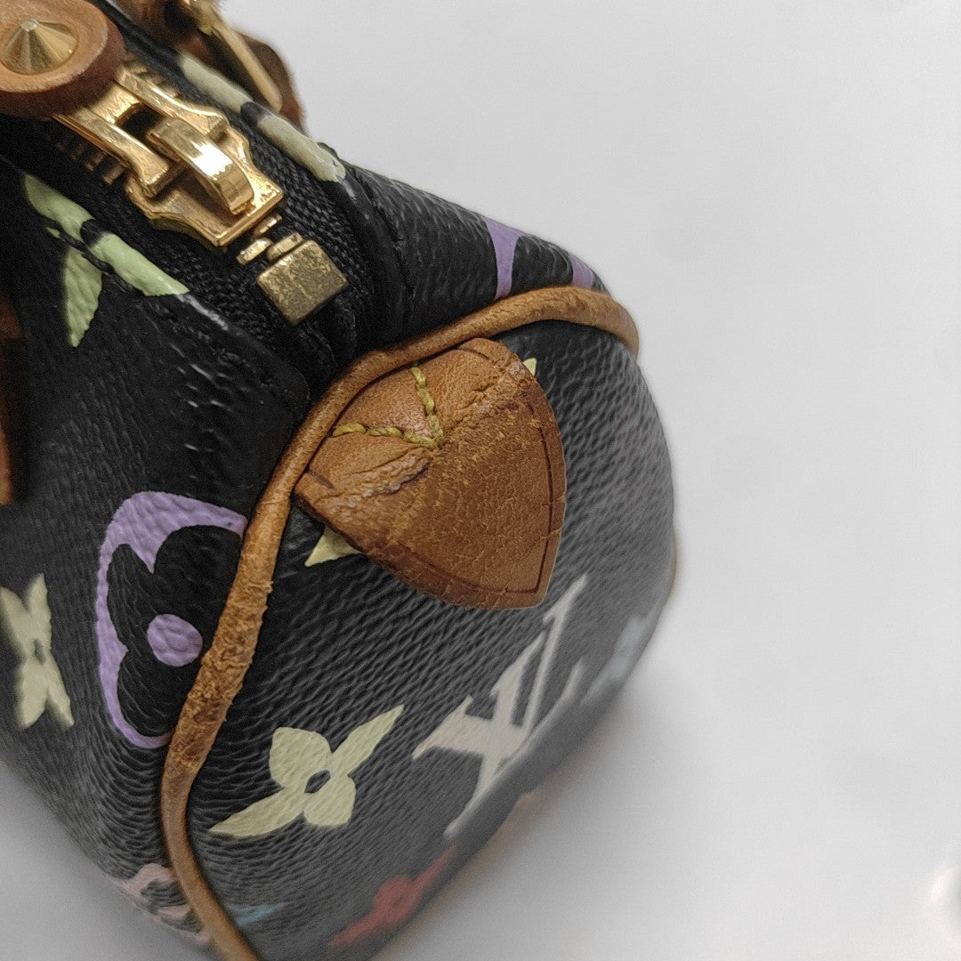 LV × TM SPEEDY Nano Lona Monogram Revestida Negra