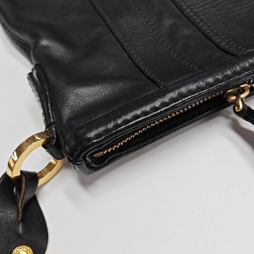 Calfskin Shoulder Bag Black