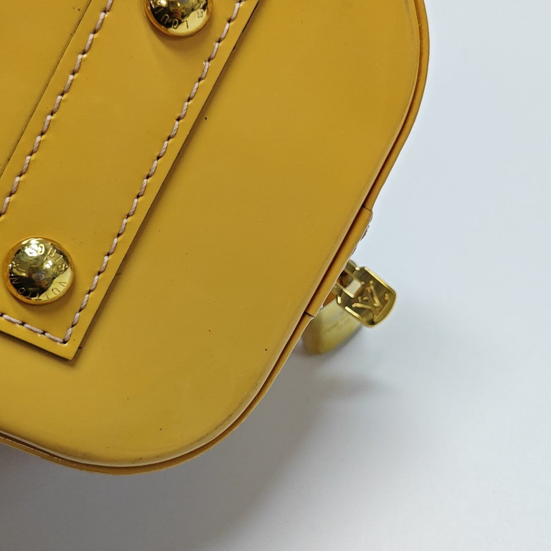 ALMA BB Monogram Patent Leather Yellow