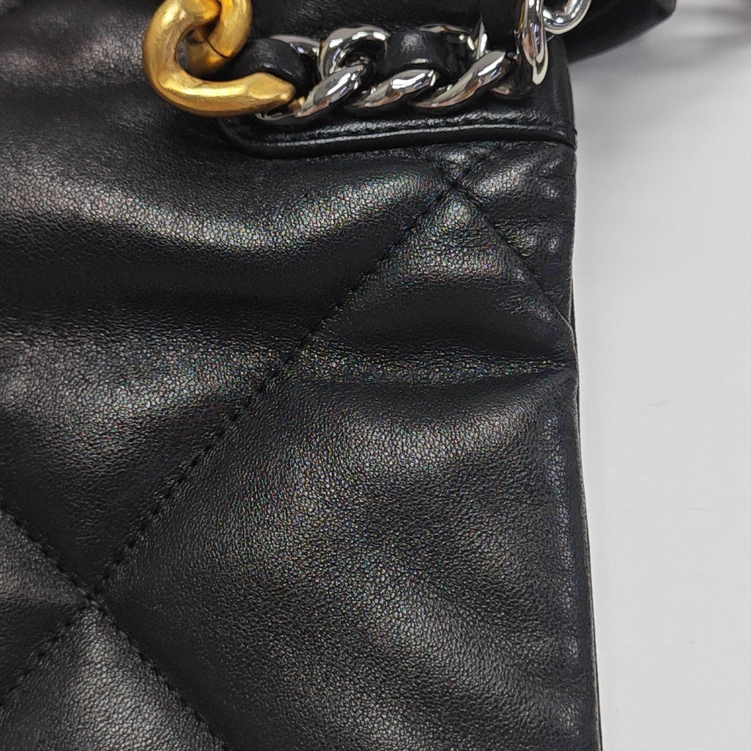 CHANEL 19 Small Quilted Lambskin Black