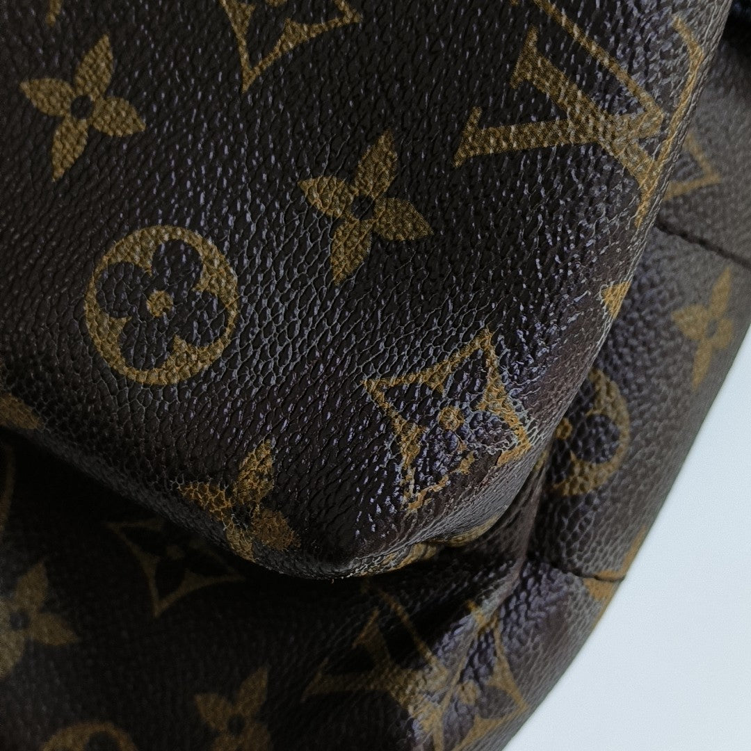 Monogram Coated Canvas Backpack Brown