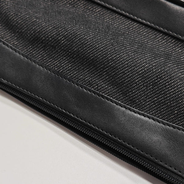 Denim Top Handle Bag Black