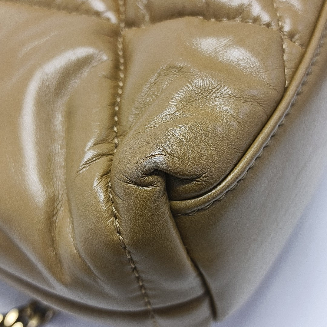 PUFFER TOY Mini Quilted Lambskin Brown