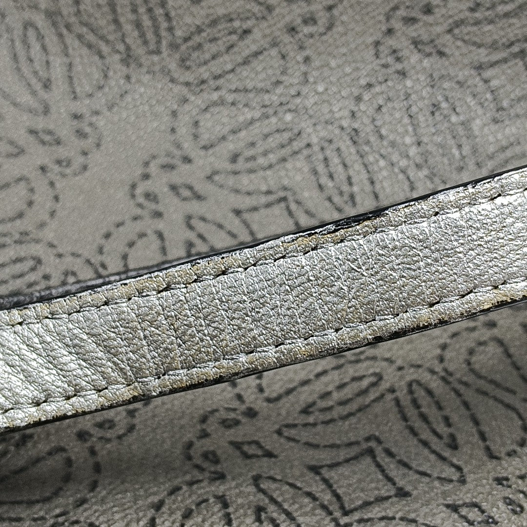 Coated Canvas Shoulder Bag Gray