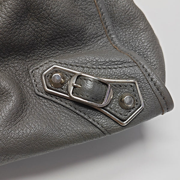 Classic Metallic Edge City Medium Lambskin Gray