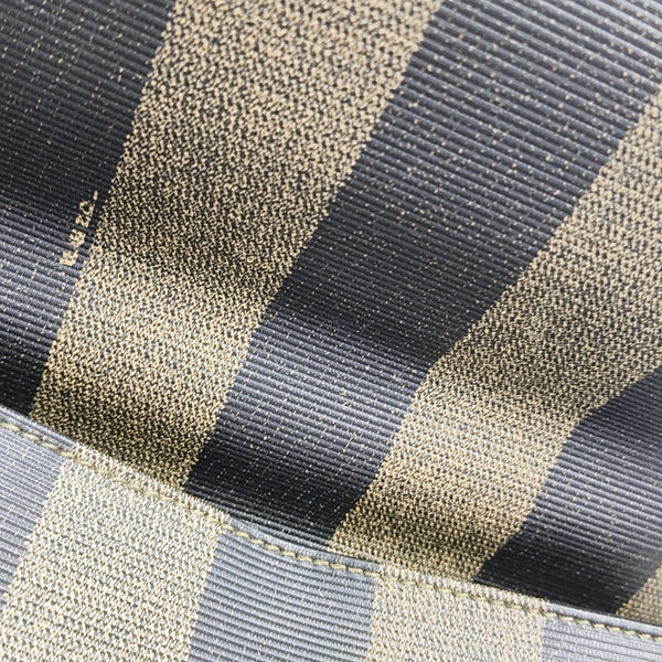 Coated Canvas Top Handle Bag Brown