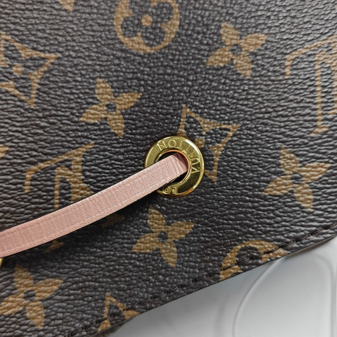 NÉONOÉ MM Monogram Coated Canvas Brown