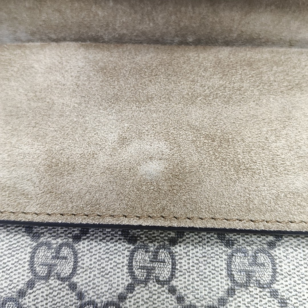 Dionysus Mini Monogram Coated Canvas Beige