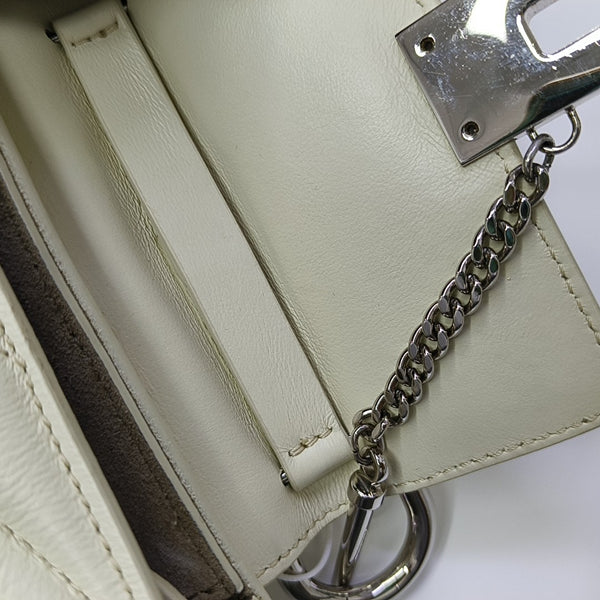 Drew Nano Quilted Calfskin White