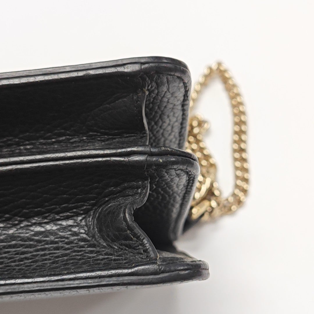 Interlocking G Small Calfskin Black