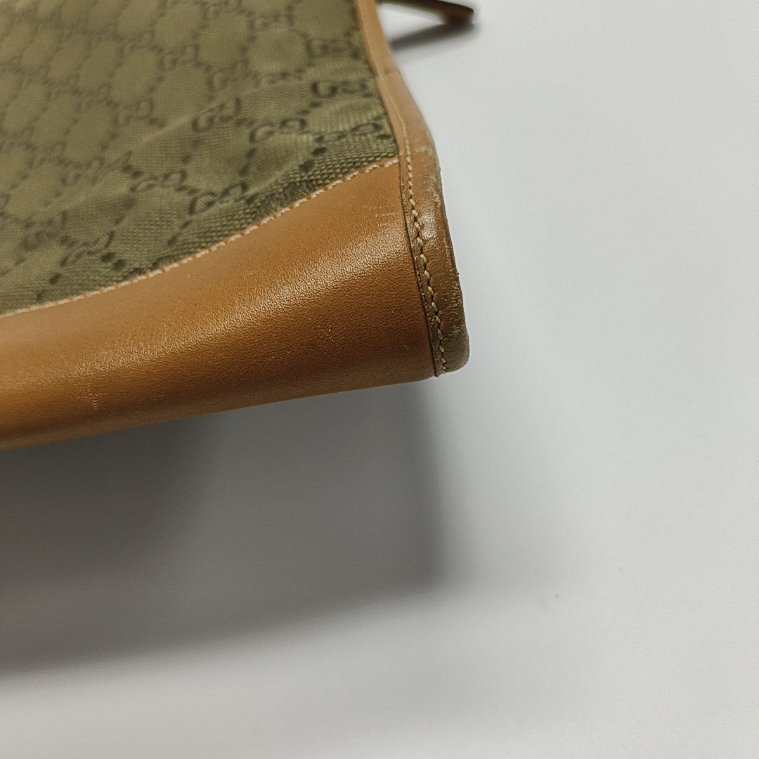 Canvas Clutch Green