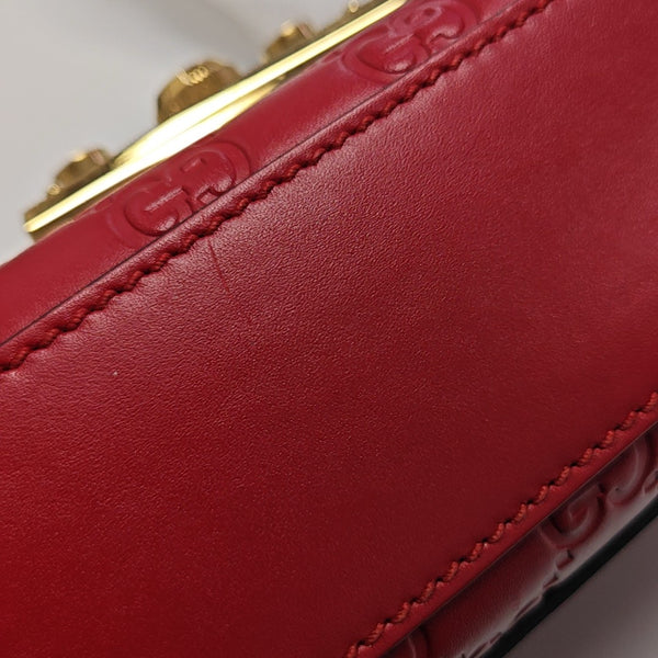 Padlock Small Monogram Calfskin Red