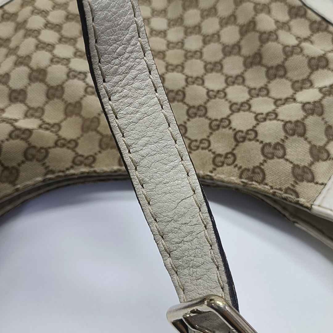 Monogram Canvas Shoulder Bag Beige