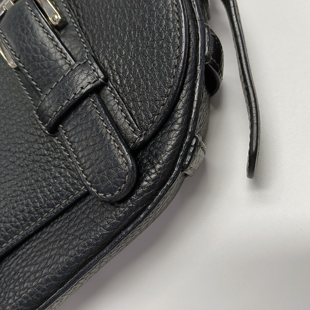 Calfskin Top Handle Bag Black