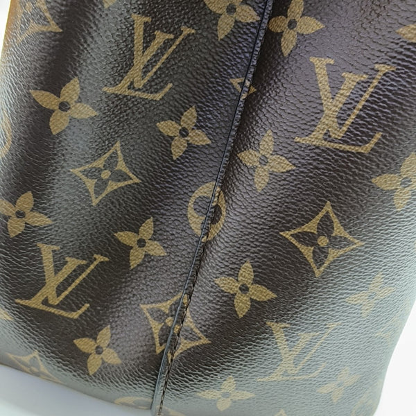 NÉONOÉ MM Monogram Coated Canvas Brown