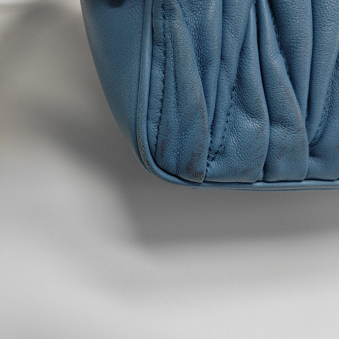 Matelassé Quilted Lambskin Blue