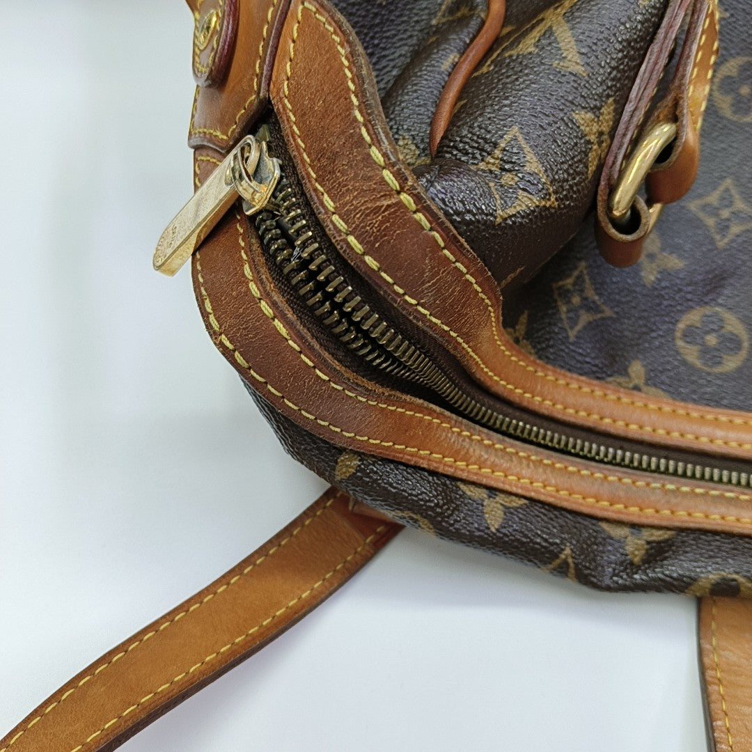 STRESA Monogram Coated Canvas Brown