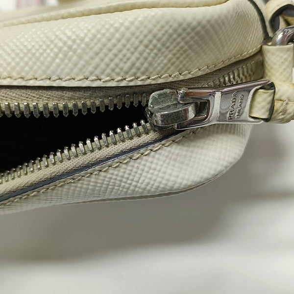 Saffiano Calfskin Shoulder Bag White