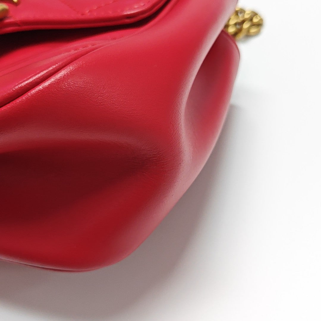 GG Marmont Mini Quilted Calfskin Red