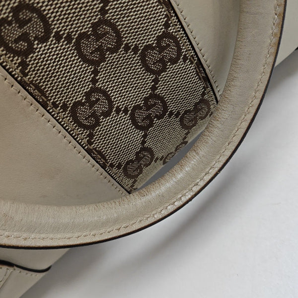 Monogram Calfskin Tote Bag Beige