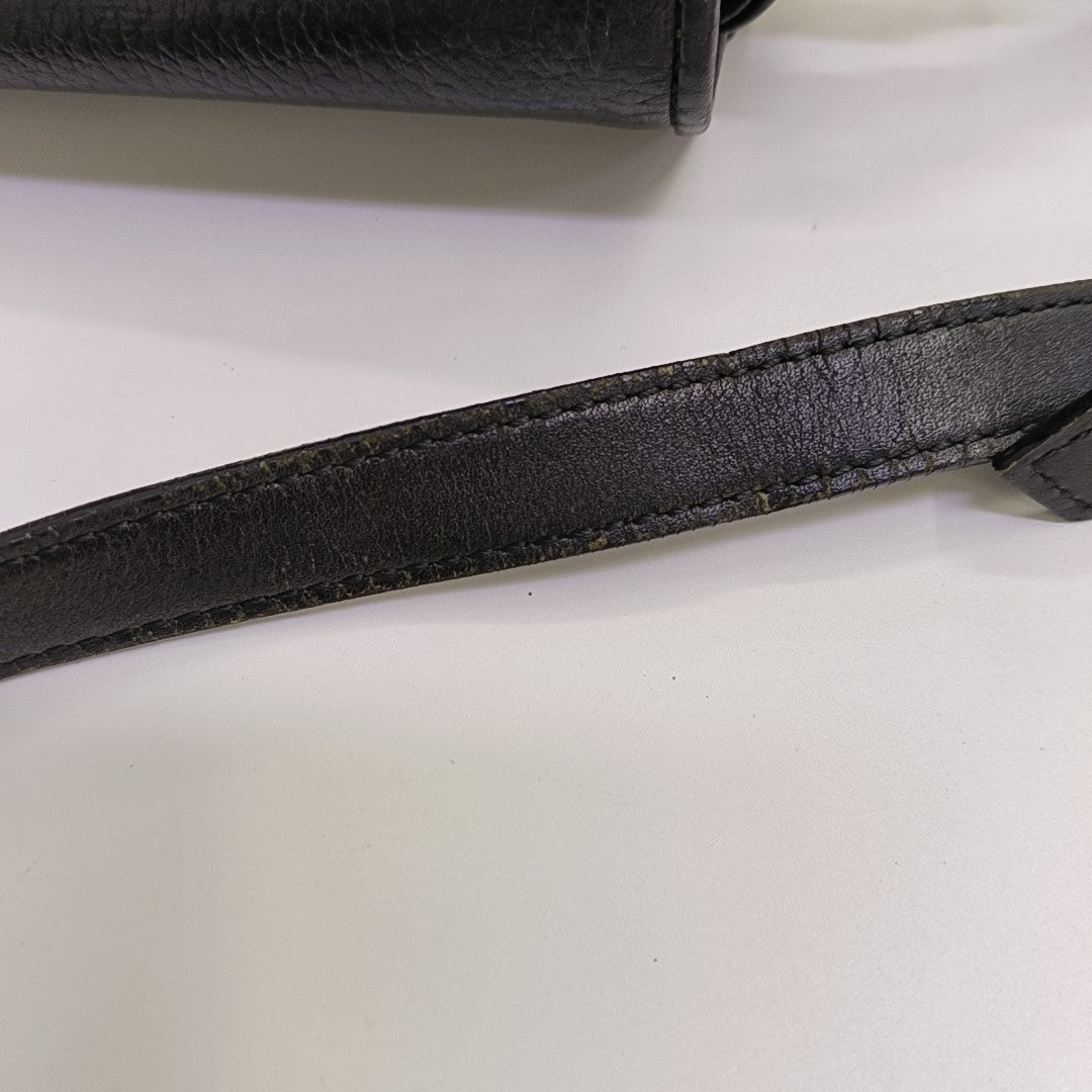 Calfskin Shoulder Bag Black