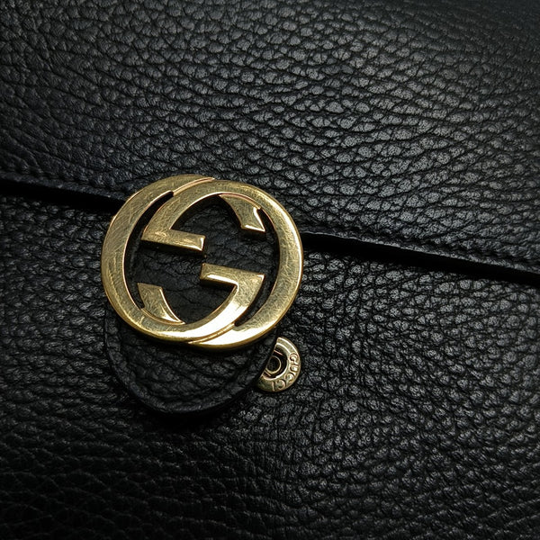 Interlocking G Small Calfskin Black