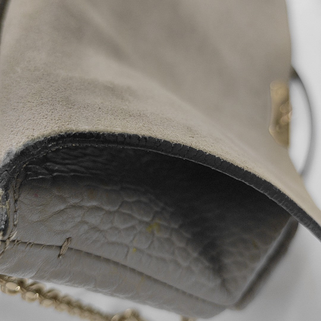 Calfskin Shoulder Bag Gray