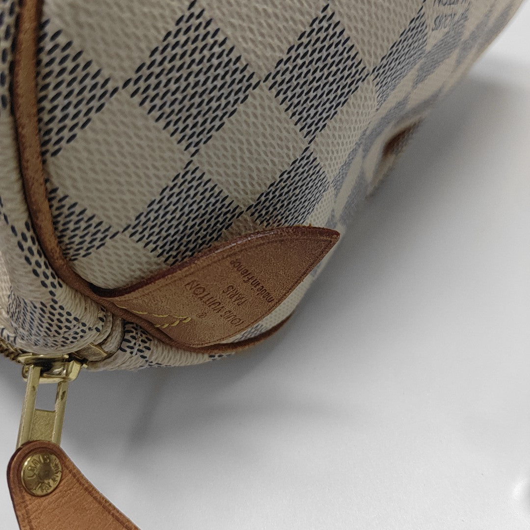 SPEEDY 25 Damier Azur Coated Canvas White