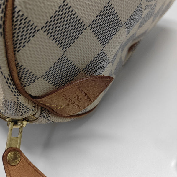 SPEEDY 25 Damier Azur Coated Canvas White