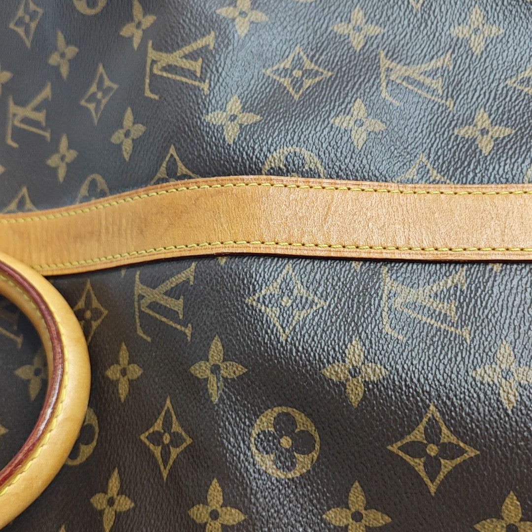 KEEPALL 50 Monogram Coated Canvas Brown