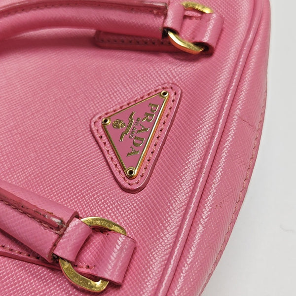Saffiano Calfskin Shoulder Bag Pink