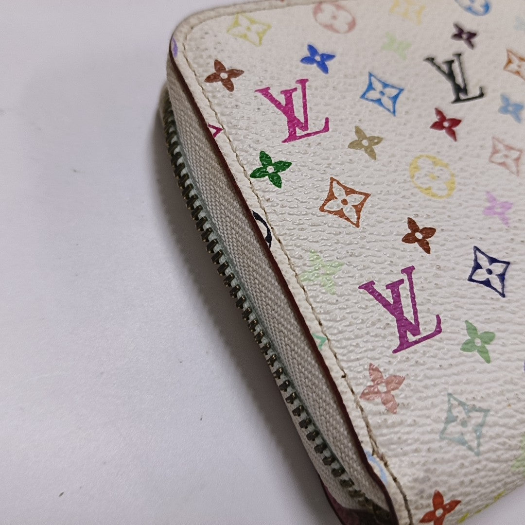 ZIPPY Monogram Coated Canvas White Wallet