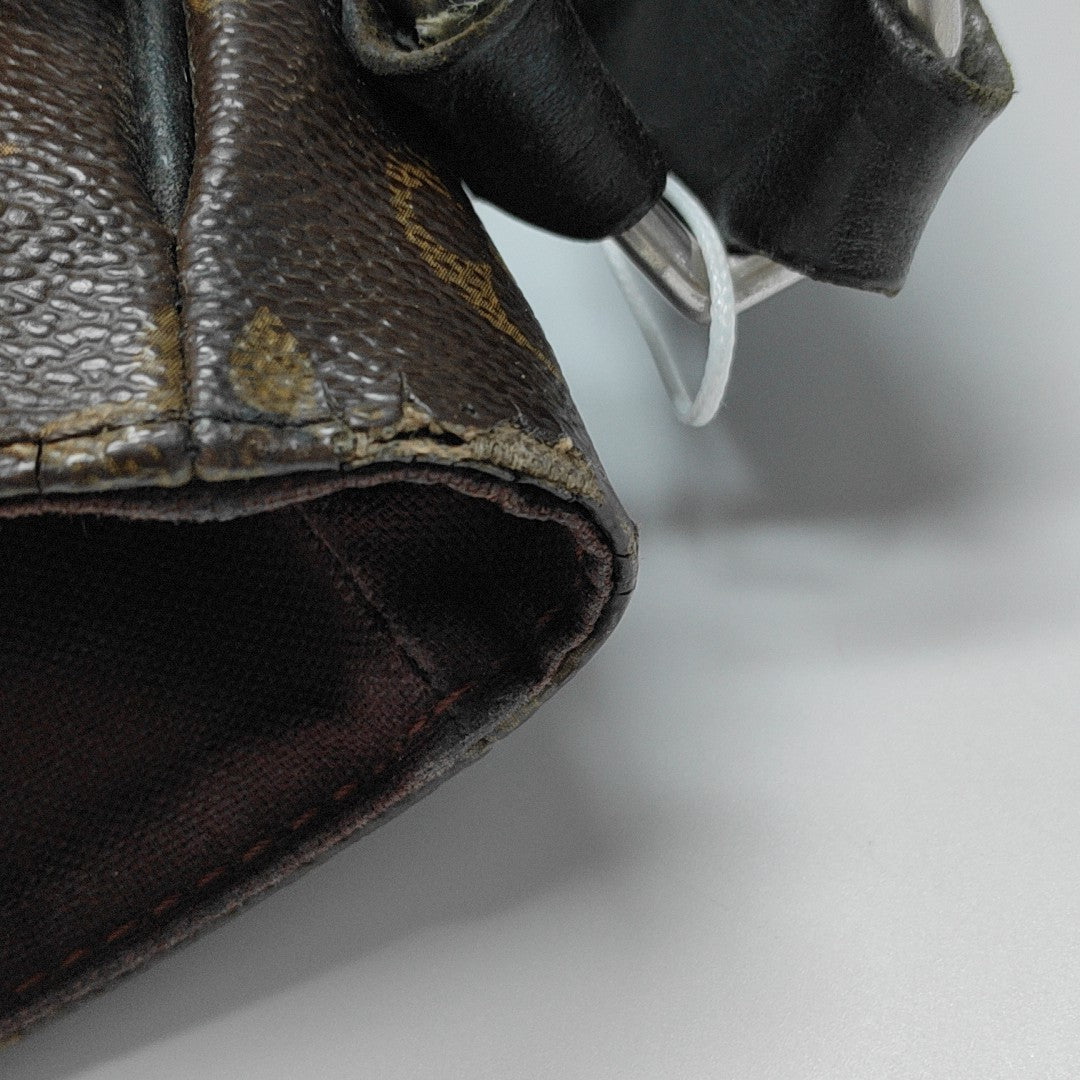 Monogram Coated Canvas Shoulder Bag Brown