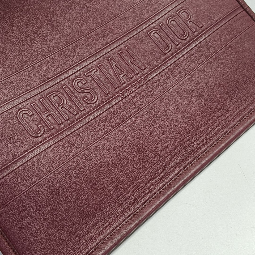 Book Tote Medium Calfskin Red