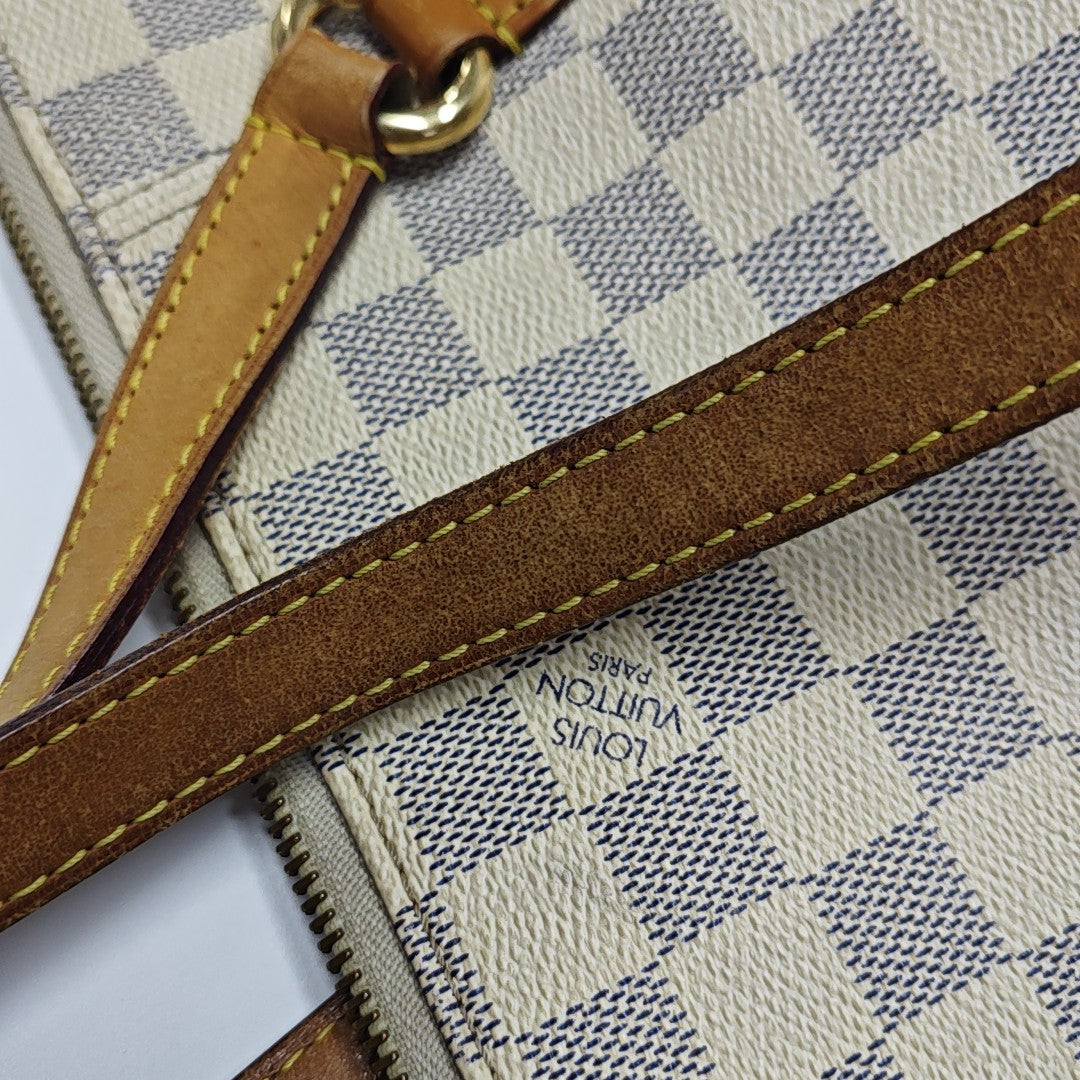 TOTALLY MM Damier Azur Coated Canvas White
