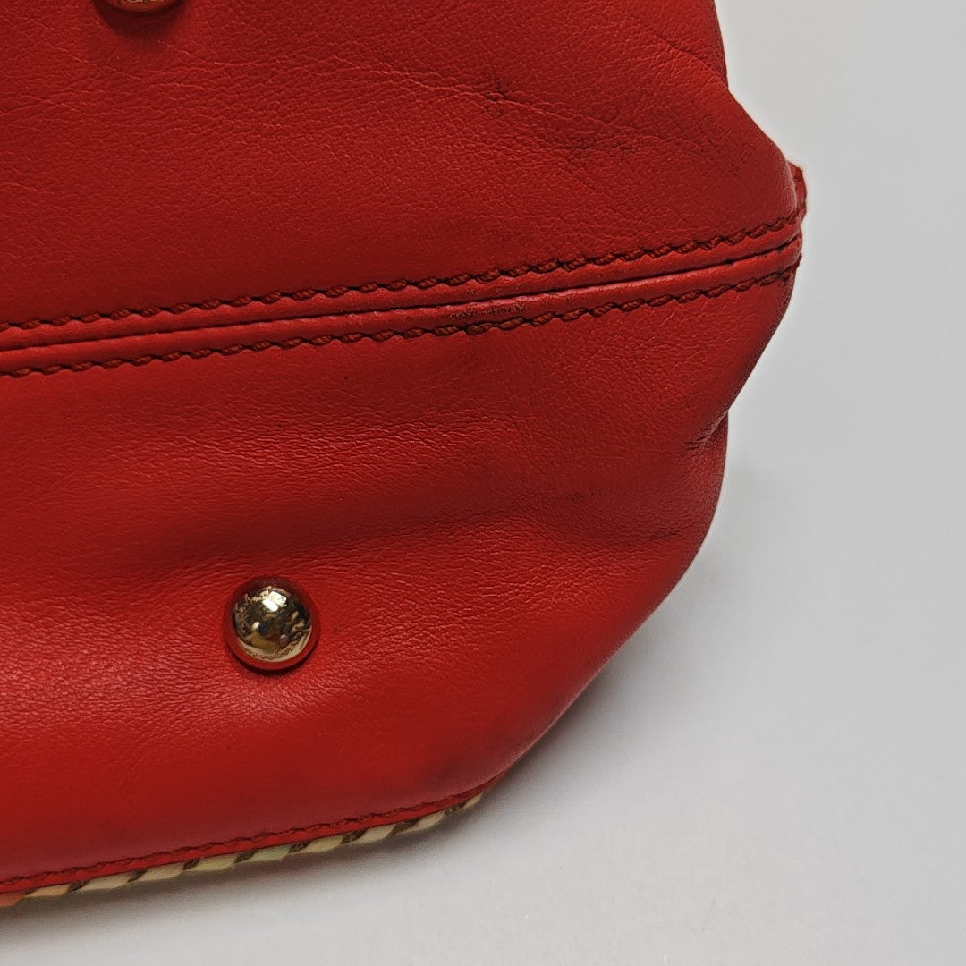 Calfskin Top Handle Bag Multicolor