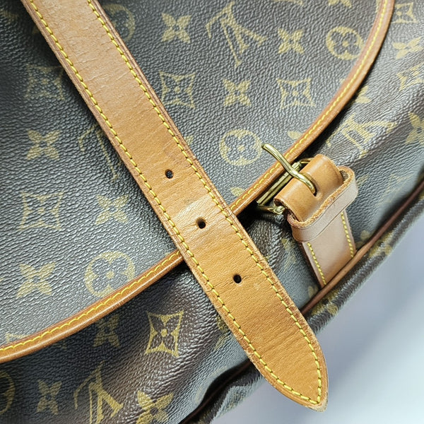 SAUMUR 35 Monogram Coated Canvas Brown
