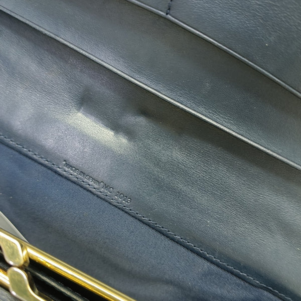 Oblique Coated Canvas Wallet Blue