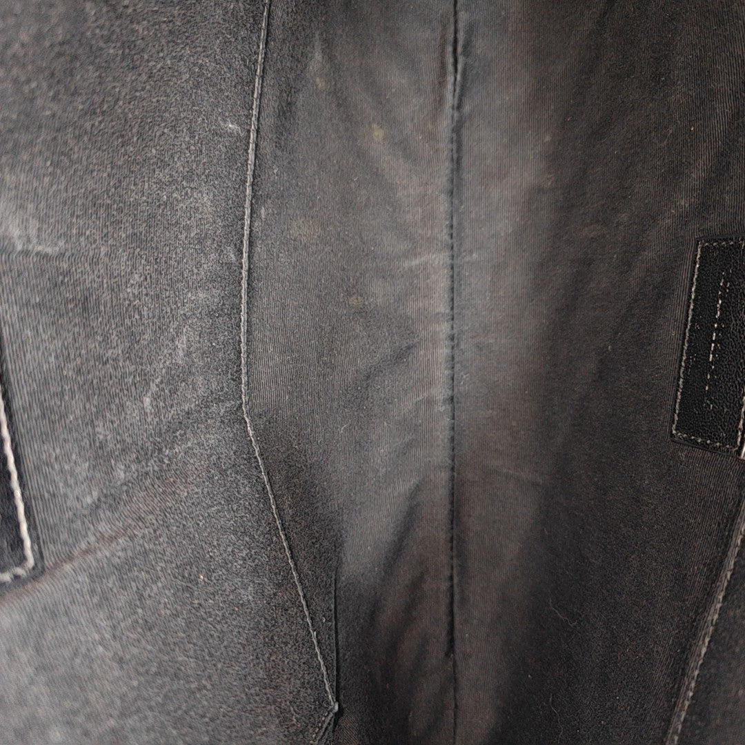 MONOGRAM Chevron Calfskin Black