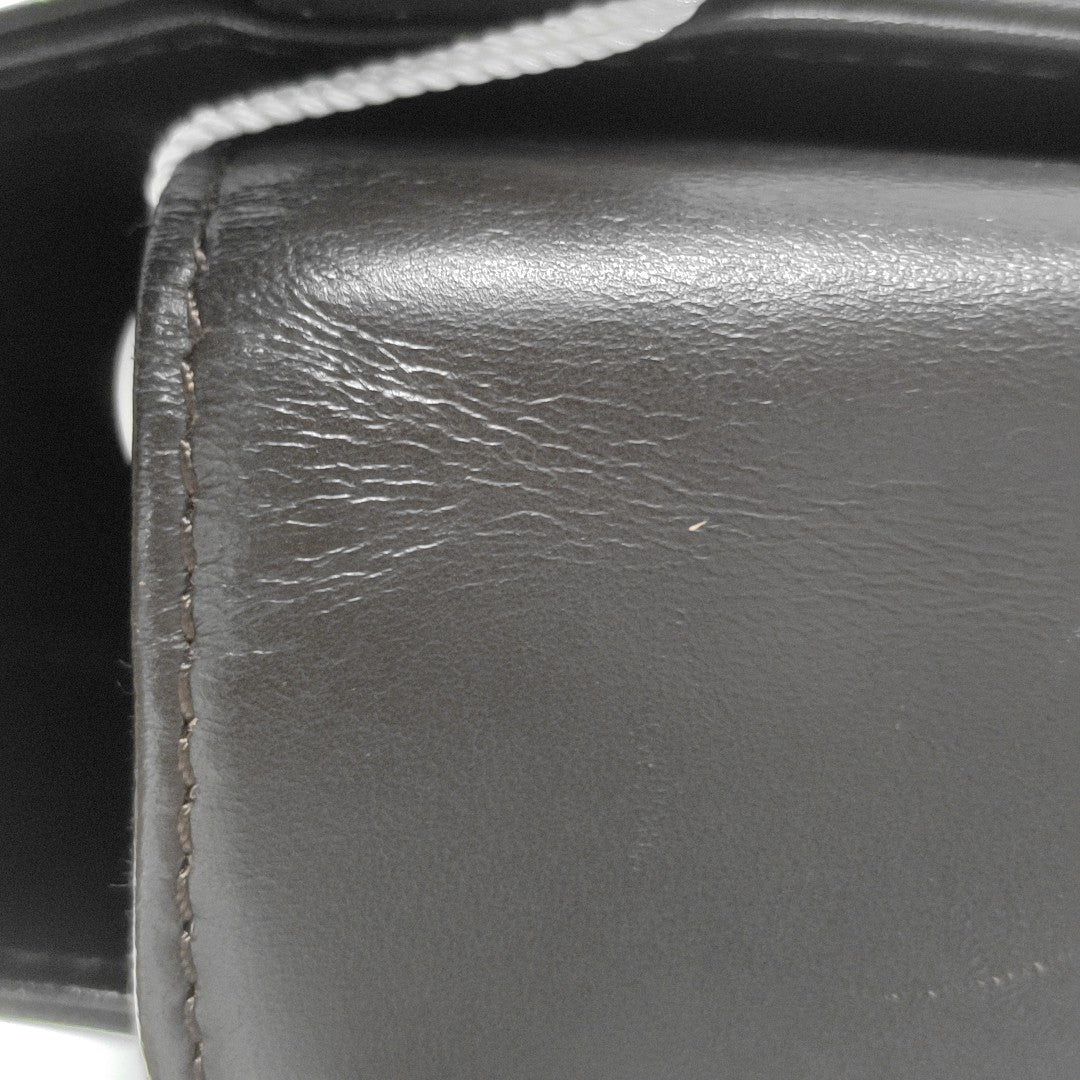 Fabric Top Handle Bag Brown