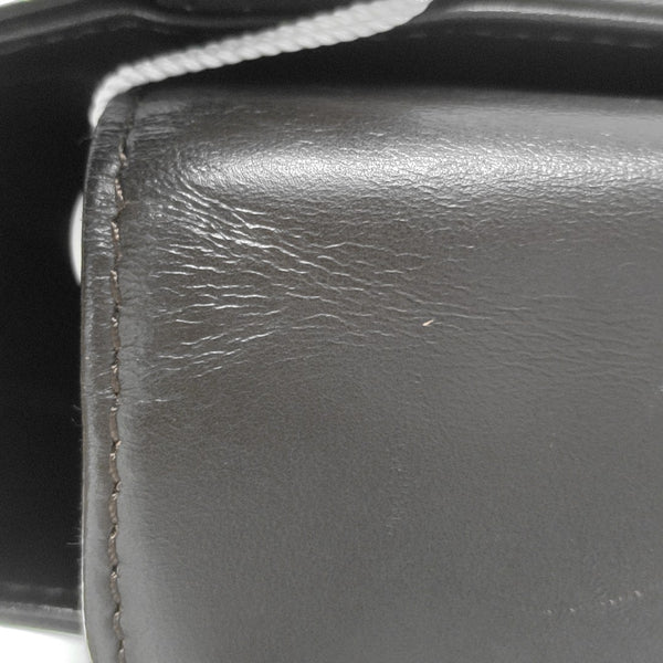 Fabric Top Handle Bag Brown