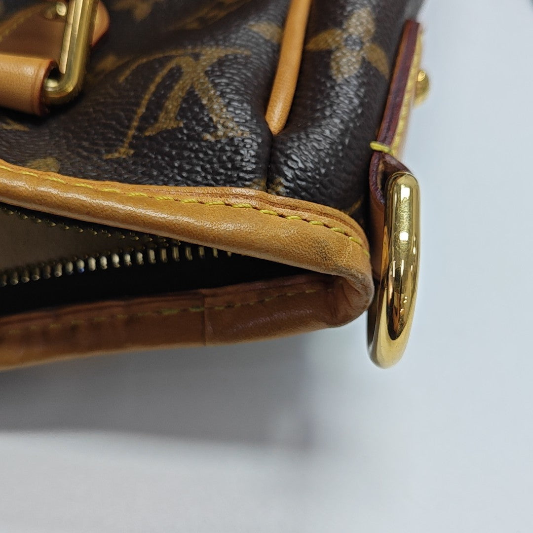 ESTRELA MM Monogram Coated Canvas Brown